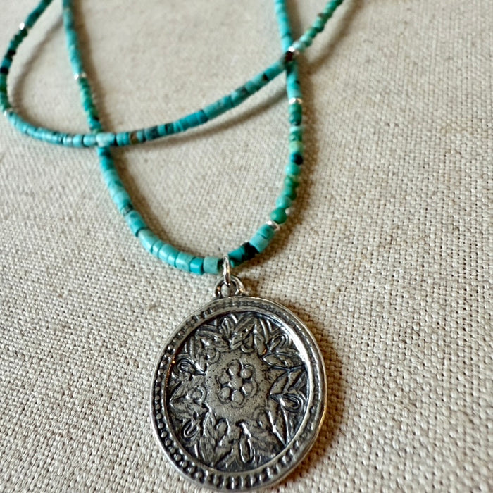 Double Strand Turquoise Necklace