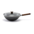 Zwilling Dragon Chinese Iron Wok 12-inch with sturdy handle, ideal for stir-frying and traditional Asian cooking.
