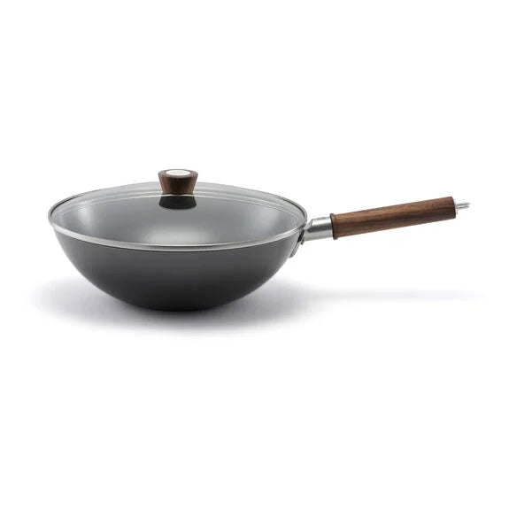 Zwilling Dragon Chinese Iron Wok 12-inch with sturdy handle, ideal for stir-frying and traditional Asian cooking.