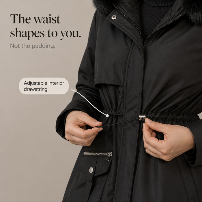 Duvella – Faux Fur Hood Double-Layered Puffer Coat