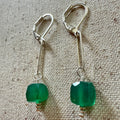 Emerald Chalcedony Earrings
