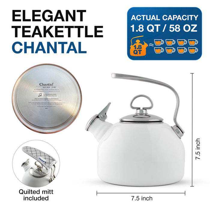 Enamel-on-Steel Classic Teakettle (1.8 Qt.)