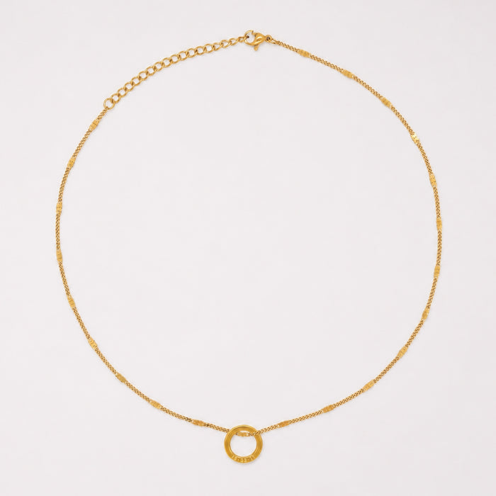 Custom Engraved Ring Necklace