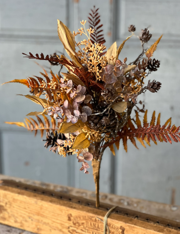 Falling Cone & Fern Bouquet | 18"