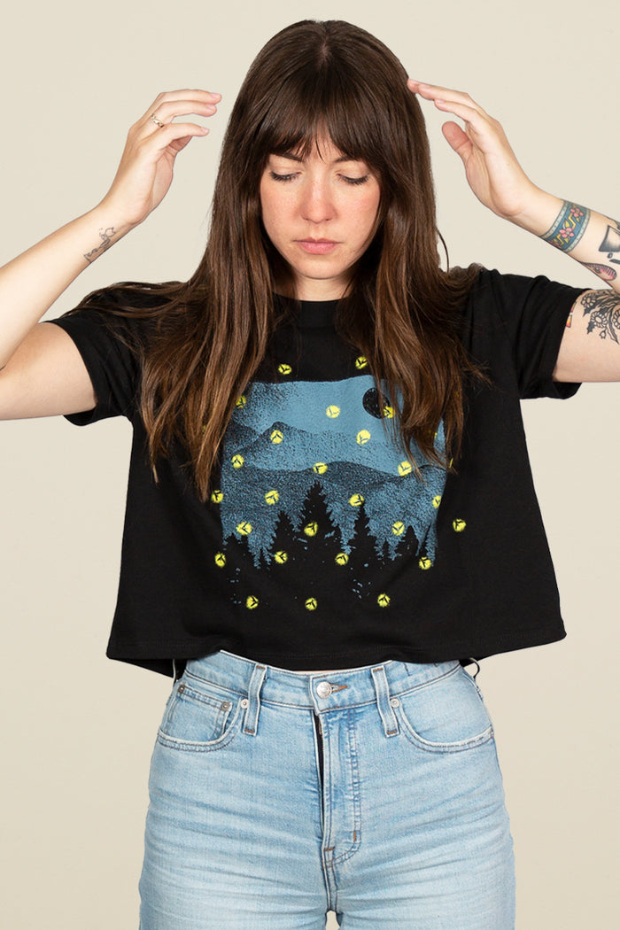 Fireflies Crop Tee