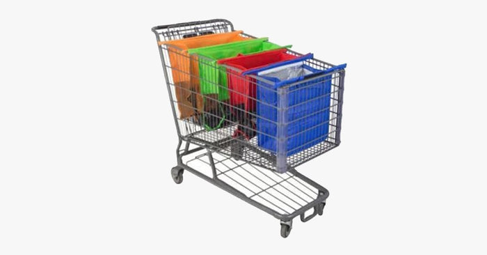 Foldable Reusable Shopping Cart Bags 4pcs