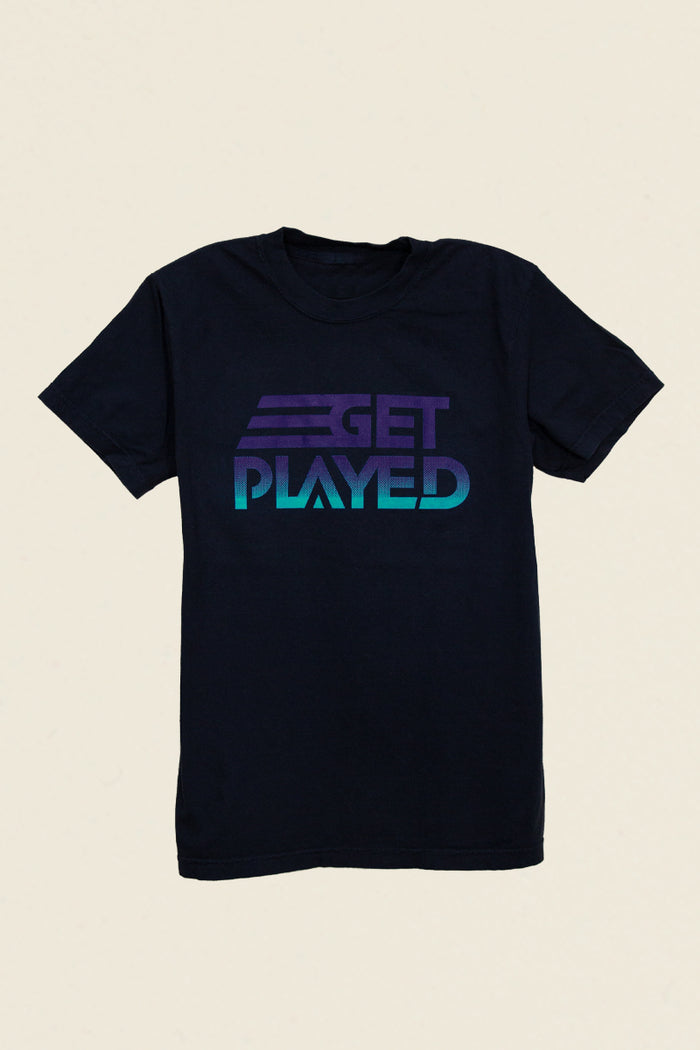 get played podcast black t-shirt kin ship goods ps2 design