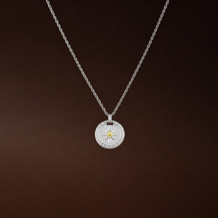Silver Compass Pendant