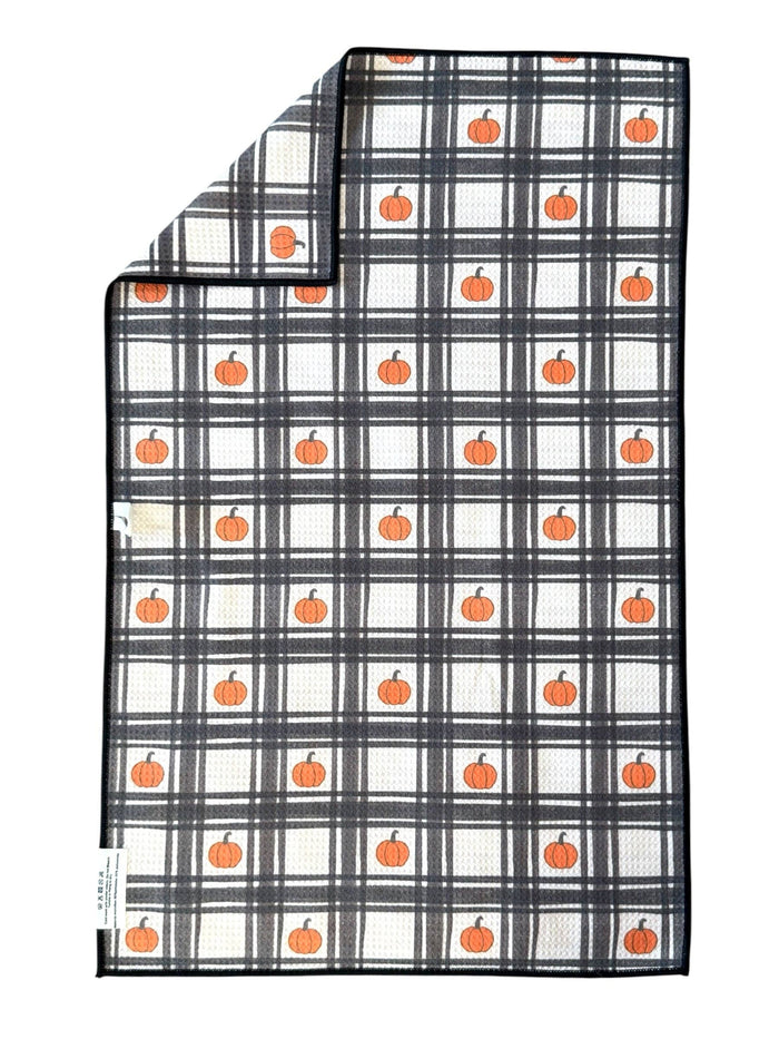 Grid of Gourds: Double-Sided Hand Towel