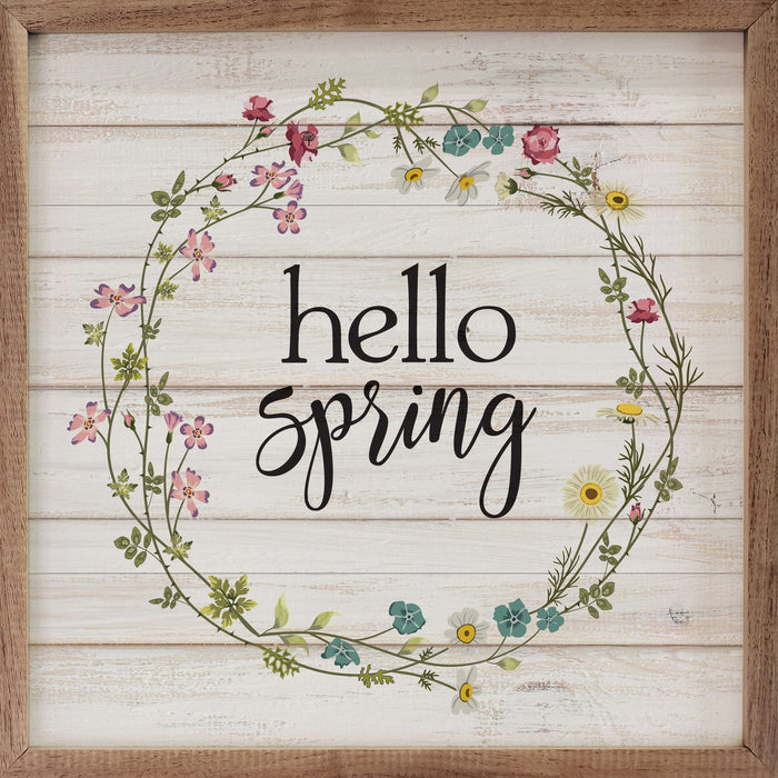 Hello Spring Wreath Whitewash