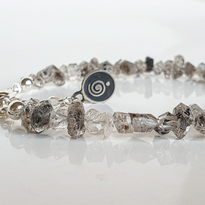 Herkimer Diamond from US Silver 925 Bracelet "Stone of Light"