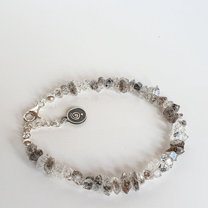 Herkimer Diamond from US Silver 925 Bracelet "Stone of Light"