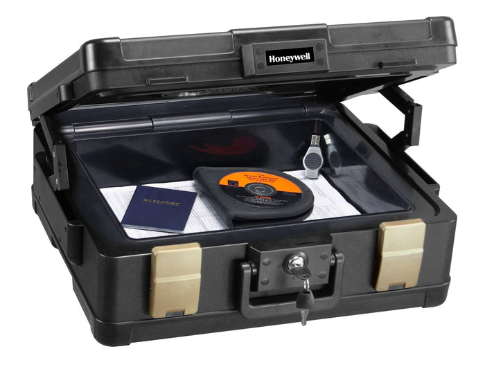 Honeywell 1104 Large One Hour Fire & Water Security Chest Door Open with Contents