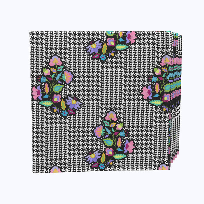 Houndstooth & Flowers Napkins