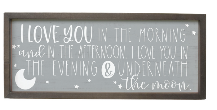 I Love You Wood Sign