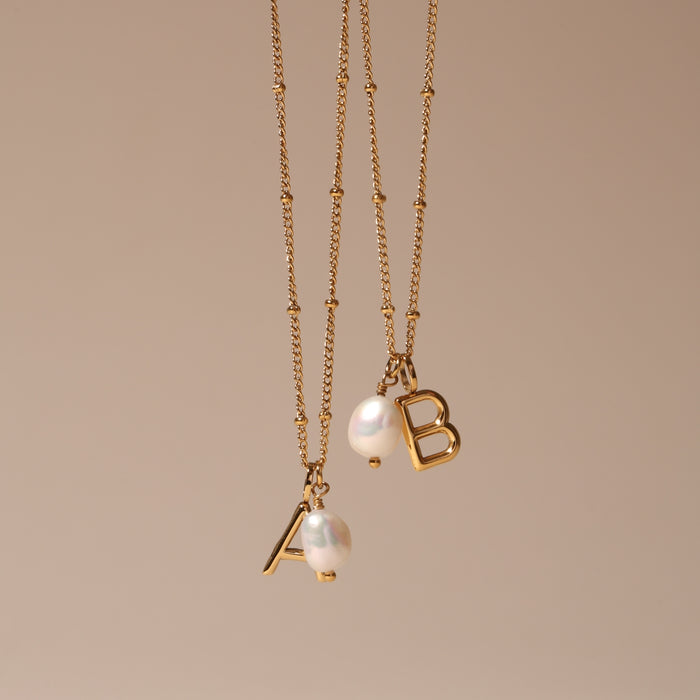 Letter Pearl Necklace