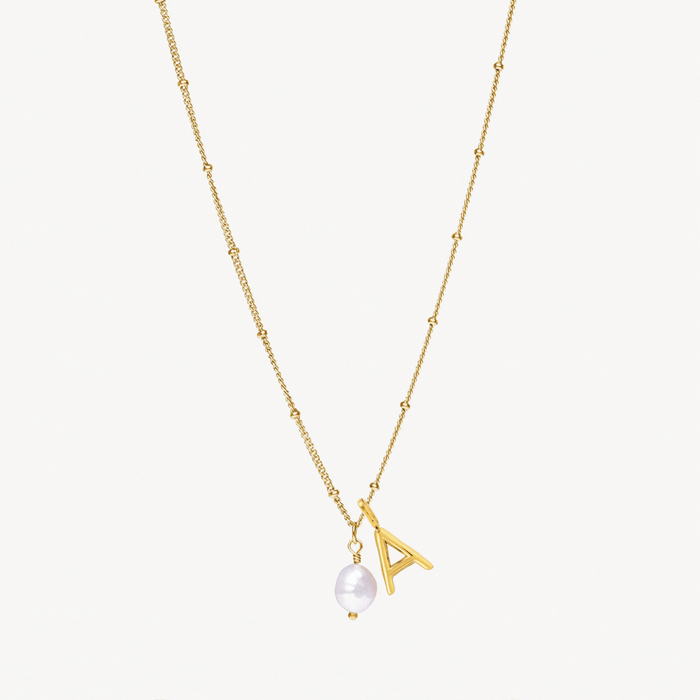 Letter Pearl Necklace