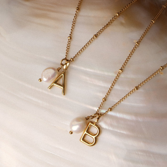 Initial Pearl Necklace
