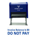 Invoice Balance Is 0. Do Not Pay Self Inking Rubber Stamp