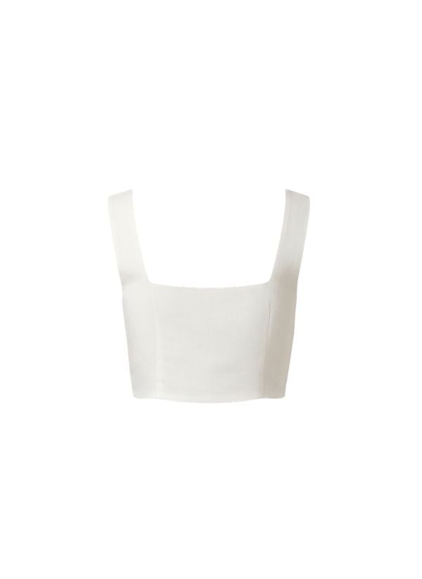 Tops APOELLA Ira Linen Crop Top White Apoella