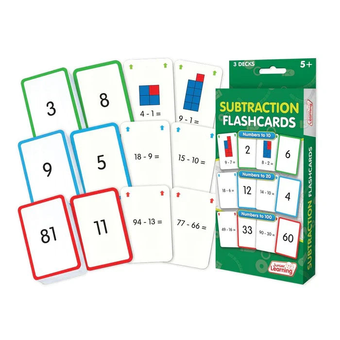 Junior Learning Subtraction Flashcards, Ages 5+ (JL 205)
