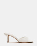 KENDRIX White Leather Mule Stiletto Women's Heel | Steve Madden