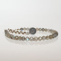 Labradorite A+ Round Bead Silver Bracelet for Women "The Guardian" - Petit Secret