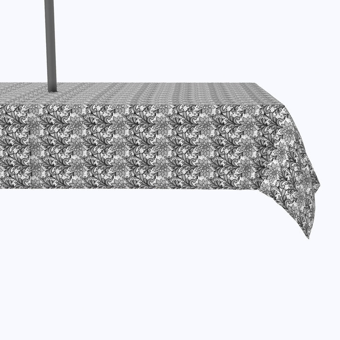 Lace Doodles Black & White Outdoor Rectangles