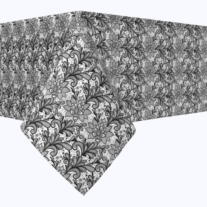 Lace Doodles Black & White Squares