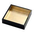 Lacquer Luncheon Napkin Holder in Black & Gold