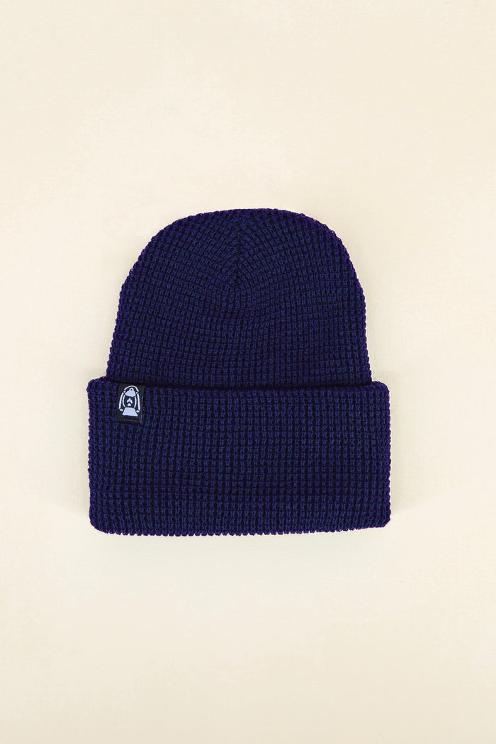 Lantern Waffle Beanie, Navy