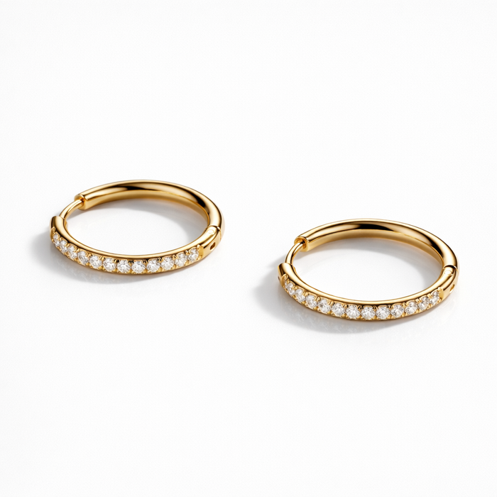 Big Pavé Hoops