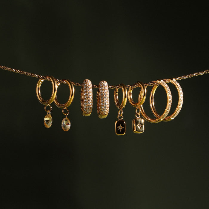 Sparkling Hoops Earrings