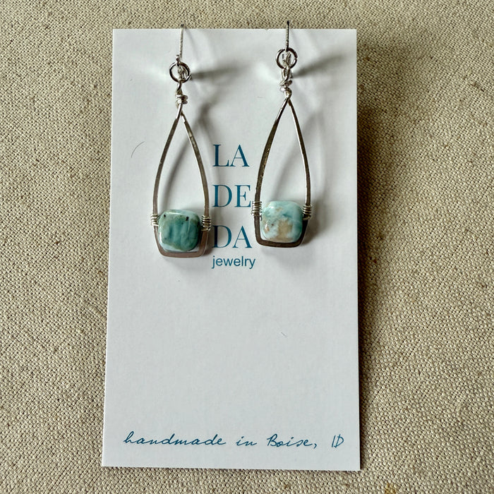 Larimar earrings