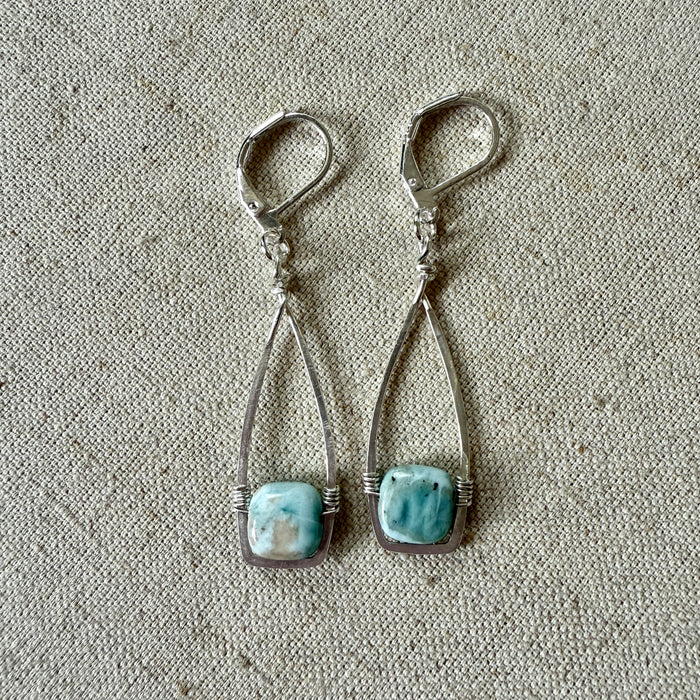 Larimar earrings