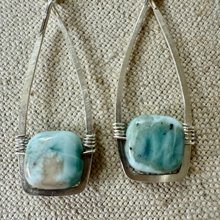 Larimar earrings