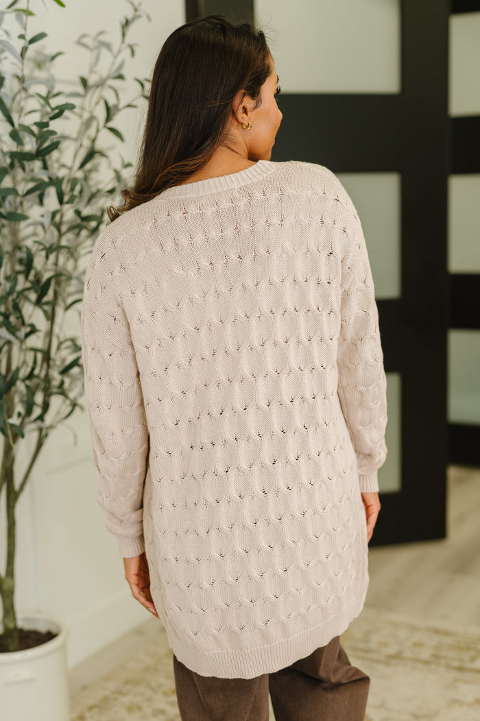 Laugh Airily Cable Knit Cardigan