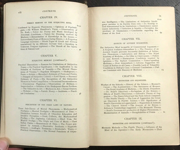 LAW OF PSYCHIC PHENOMENA - Hudson, 1898 HYPNOTISM TELEPATHY MIND CONTROL GHOSTS