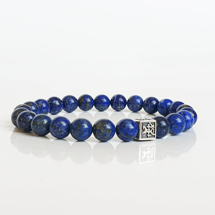 Lazurite Silver 925 Bracelet for Men - Vytis - "Wisdom"