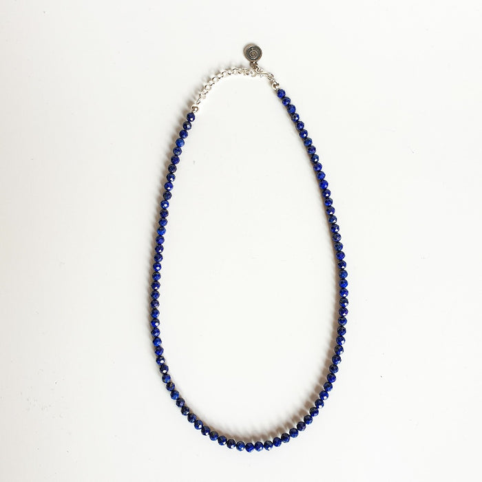 Lazurite Silver 925 Necklace "Wisdom" - Petit Secret