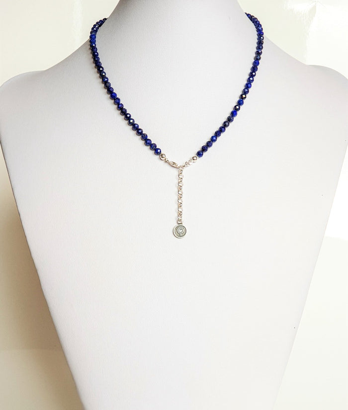 Lazurite Silver 925 Necklace "Wisdom" - Petit Secret