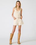 LILIEN Natural Denim Textured Mid-Rise Women's Shorts | Steve Madden