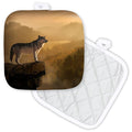 Lone Wolf on Overlook Potholder - Schoppix Gifts