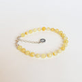 Luxury Light Baltic Amber and Sterling Silver 925 Bracelet "Sun stories"