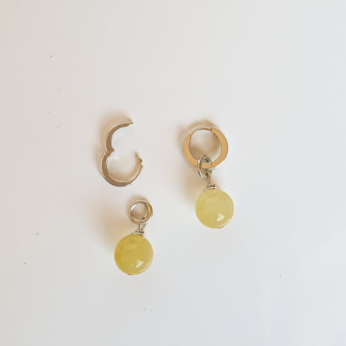 Luxury Light Baltic Amber and Sterling Silver 925 Earrings "Sun stories"