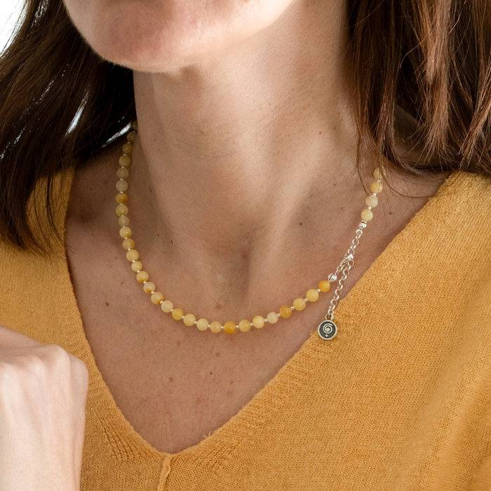 Luxury Light Baltic Amber and Sterling Silver 925 Necklace "Sun stories"