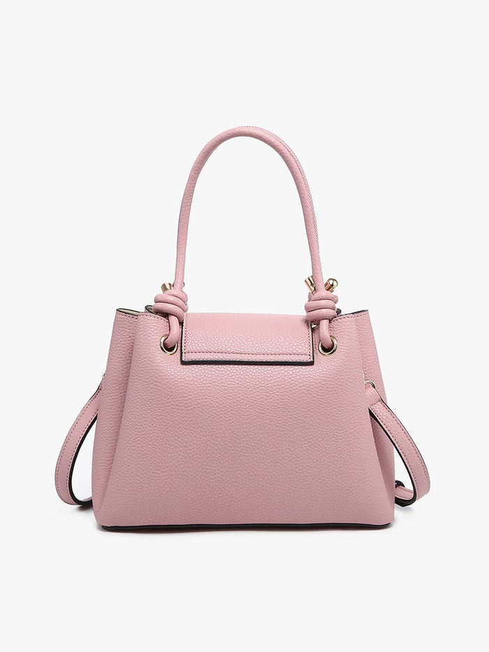 M2801 Zoey Triple Compartment Satchel w/ Twist-Lock Closure