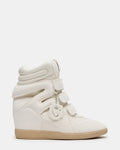 MAVIS White Suede High-Top Velcro Women's Sneaker | Steve Madden