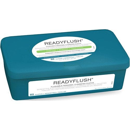 Medline ReadyFlush JR Biodegradable Flushable Wipes -Case of 960: 960 Count 17485856
