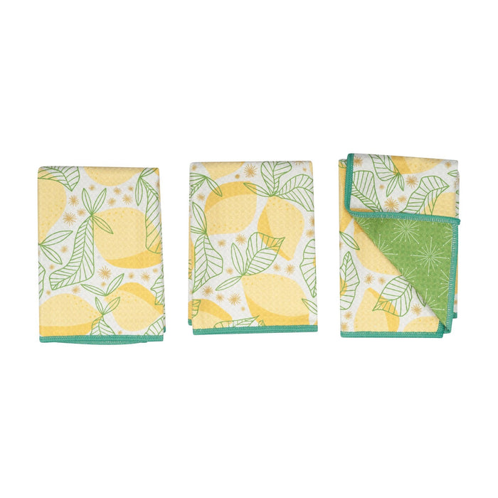 Mighty Mini Towel (Set of 3) Reversible - RJW Lemon Sparkle